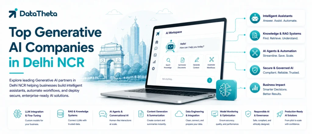 Top 10 Generative AI Companies in Delhi NCR for LLM Applications, RAG & AI Automation